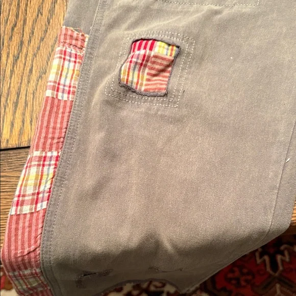 POL Patchwork Distressed Cotton Cropped Pants Boho Lagenlook Size M - Picture 4 of 16